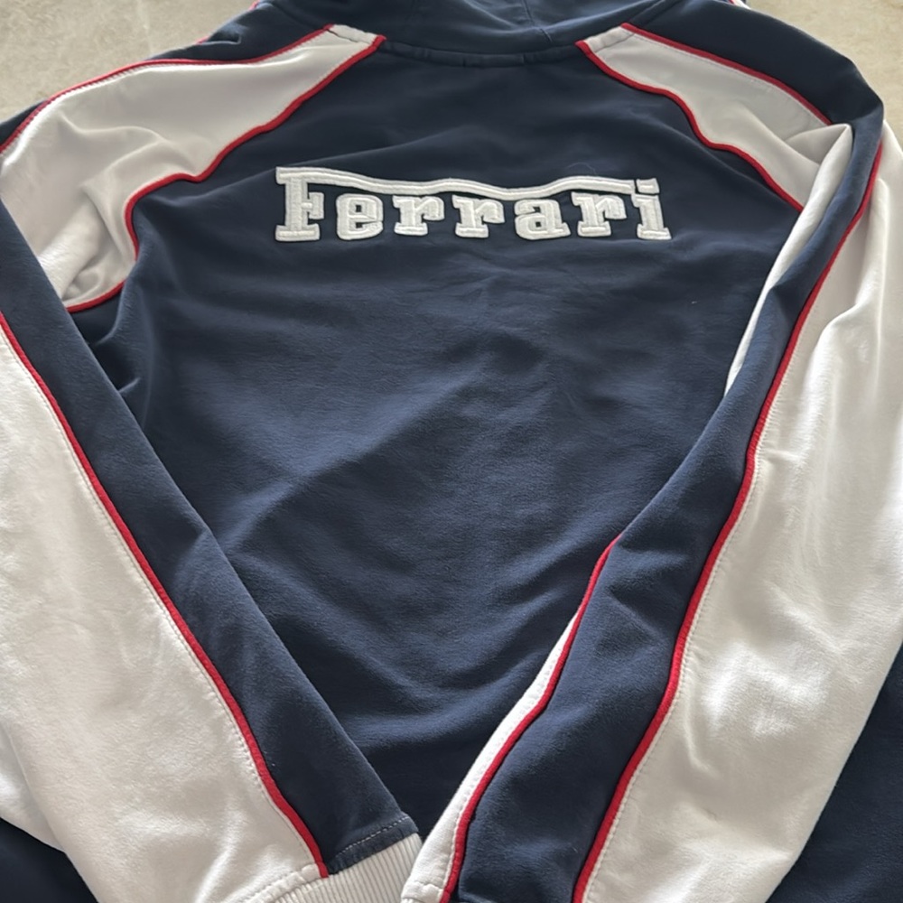 Men’s Ferrari Hoodie Zip with pockets sweatshirt L - Picture 5 of 7